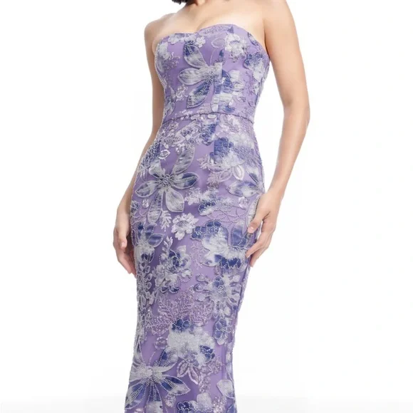 Dress the Population lilac sequin gown - Picture 3 of 13